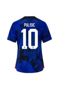 Verenigde Staten Christian Pulisic #10 Voetbaltruitje Uit tenue Dames WK 2022 Korte Mouw